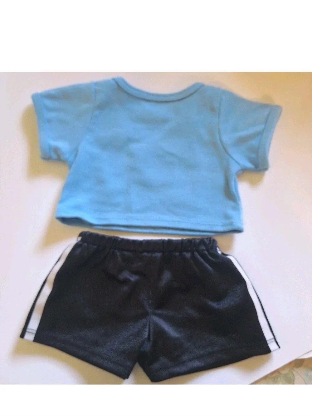 Build A Bear Workshop Lion King Pumbaa Blue Tee Shirt With Black Gym Shorts